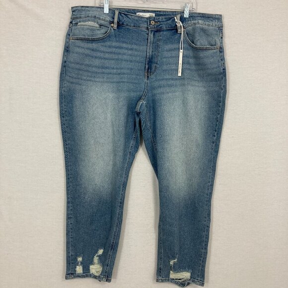 New Kancan For Maurices Distressed Stretch Comfy Slim Leg Jeans size 24 Plus